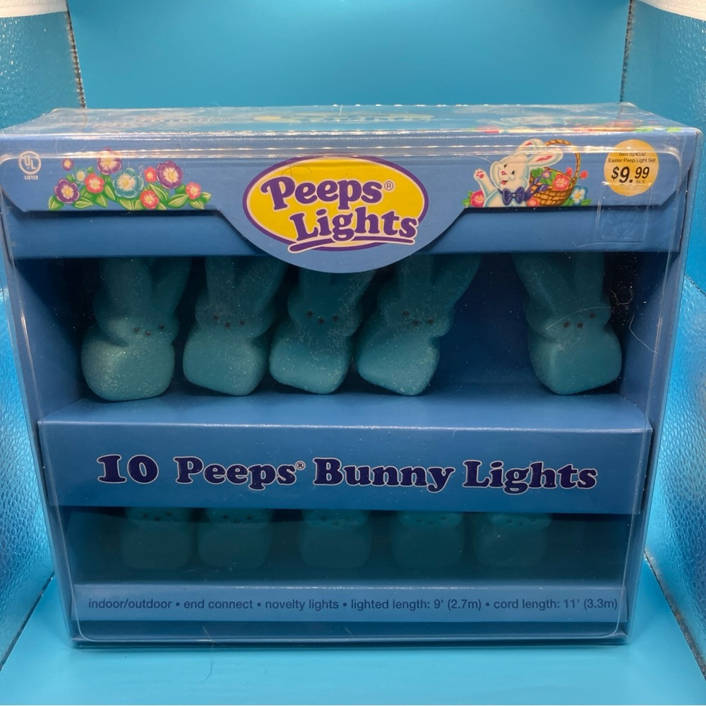 Peeps Lights Blue Bunny String Lights